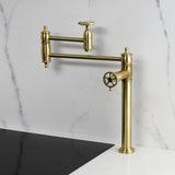 Fuller Two-Handle 1-Hole Deck Mount Pot Filler Faucet