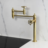 Belknap Two-Handle 1-Hole Deck Mount Pot Filler Faucet
