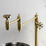 Belknap Two-Handle 1-Hole Deck Mount Pot Filler Faucet