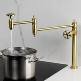 Belknap Two-Handle 1-Hole Deck Mount Pot Filler Faucet