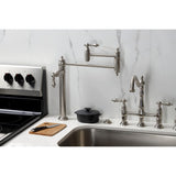Restoration Two-Handle 1-Hole Deck Mount Pot Filler Faucet