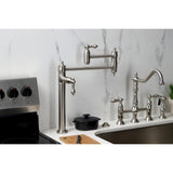 Restoration Two-Handle 1-Hole Deck Mount Pot Filler Faucet