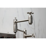 Restoration Two-Handle 1-Hole Deck Mount Pot Filler Faucet