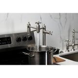 Restoration Two-Handle 1-Hole Deck Mount Pot Filler Faucet