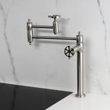 Belknap Two-Handle 1-Hole Deck Mount Pot Filler Faucet