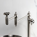 Belknap Two-Handle 1-Hole Deck Mount Pot Filler Faucet