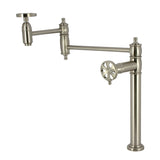 Belknap Two-Handle 1-Hole Deck Mount Pot Filler Faucet