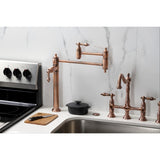 Restoration Two-Handle 1-Hole Deck Mount Pot Filler Faucet