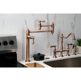 Restoration Two-Handle 1-Hole Deck Mount Pot Filler Faucet