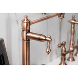 Restoration Two-Handle 1-Hole Deck Mount Pot Filler Faucet