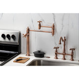 Restoration Two-Handle 1-Hole Deck Mount Pot Filler Faucet