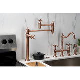 Restoration Two-Handle 1-Hole Deck Mount Pot Filler Faucet
