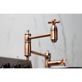 Restoration Two-Handle 1-Hole Deck Mount Pot Filler Faucet