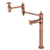 Restoration Two-Handle 1-Hole Deck Mount Pot Filler Faucet