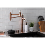 Restoration Two-Handle 1-Hole Deck Mount Pot Filler Faucet