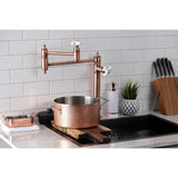 Restoration Two-Handle 1-Hole Deck Mount Pot Filler Faucet