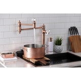 Restoration Two-Handle 1-Hole Deck Mount Pot Filler Faucet
