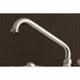 Kingston Double-Handle 2-Hole Wall Mount Laundry Faucet