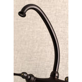 Kingston Double-Handle 2-Hole Wall Mount Laundry Faucet