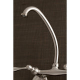 Kingston Double-Handle 2-Hole Wall Mount Laundry Faucet