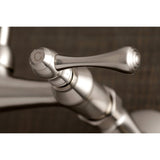 Kingston Double-Handle 2-Hole Wall Mount Laundry Faucet