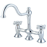 Restoration Two-Handle 3-Hole Deck Mount Bridge Kitchen Faucet