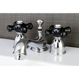 Duchess Two-Handle 3-Hole Deck Mount Mini-Widespread Bathroom Faucet with Brass Pop-Up