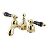 Duchess Two-Handle 3-Hole Deck Mount Mini-Widespread Bathroom Faucet with Brass Pop-Up