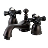 Duchess Two-Handle 3-Hole Deck Mount Mini-Widespread Bathroom Faucet with Brass Pop-Up