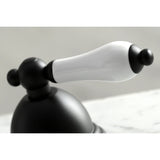Restoration Two-Handle 3-Hole Deck Mount Widespread Bathroom Faucet with Brass Pop-Up
