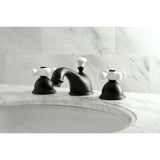 Restoration Two-Handle 3-Hole Deck Mount Widespread Bathroom Faucet with Brass Pop-Up