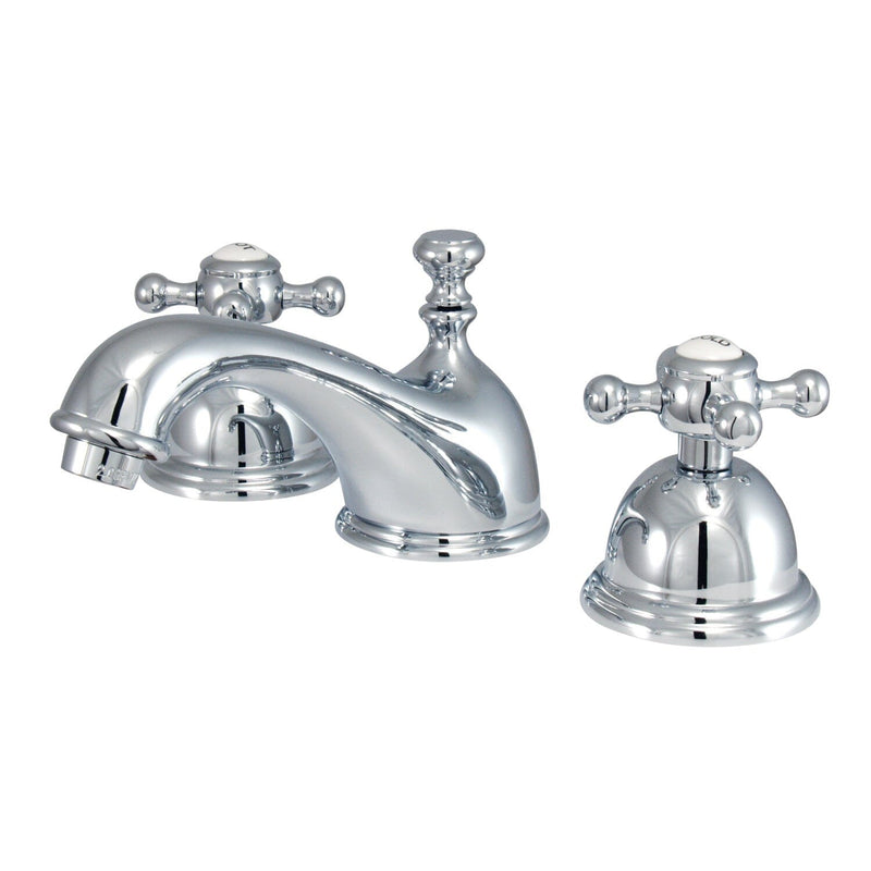 Vintage Two-Handle 3-Hole Deck Mount Widespread Bathroom Faucet with Brass Pop-Up