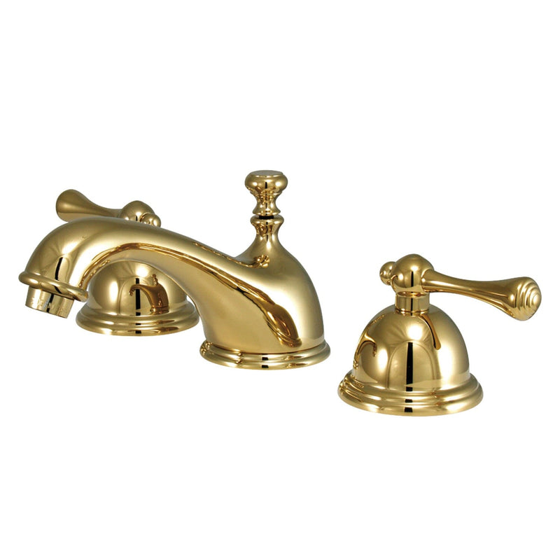 Vintage Two-Handle 3-Hole Deck Mount Widespread Bathroom Faucet with Brass Pop-Up
