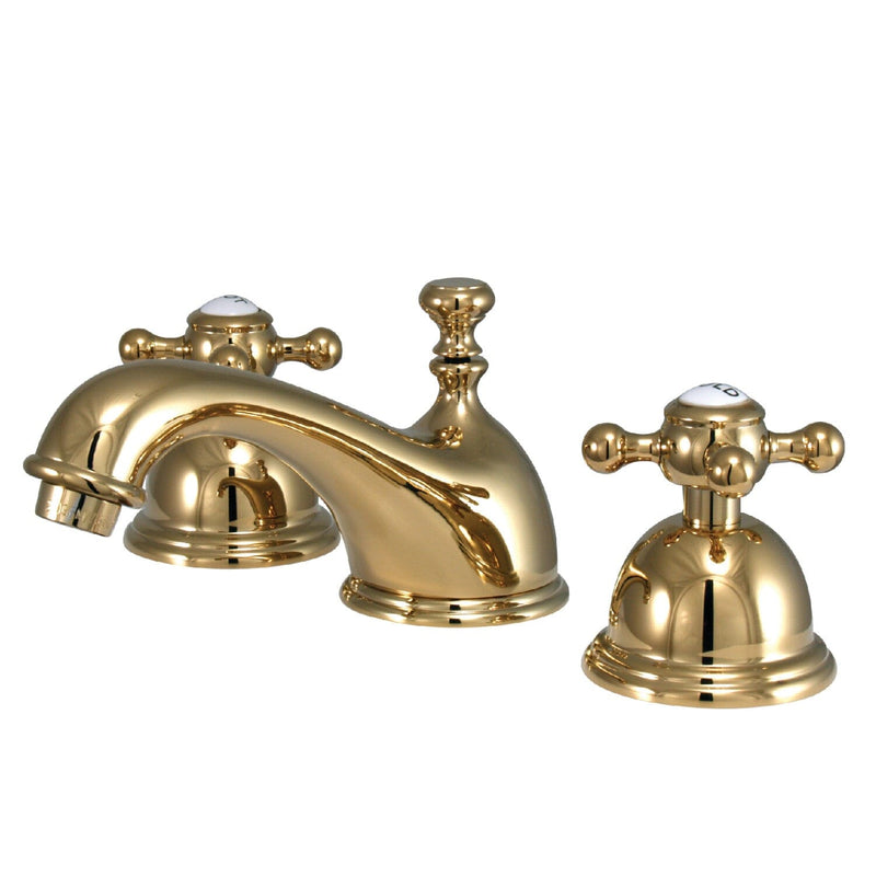 Vintage Two-Handle 3-Hole Deck Mount Widespread Bathroom Faucet with Brass Pop-Up
