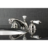 Restoration Two-Handle 3-Hole Deck Mount Widespread Bathroom Faucet with Brass Pop-Up