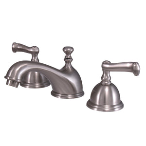 Royale Two-Handle 3-Hole Deck Mount Widespread Bathroom Faucet with Brass Pop-Up