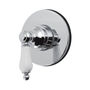 Restoration Single-Handle Six-Way Diverter Valve with Round Trim Kit