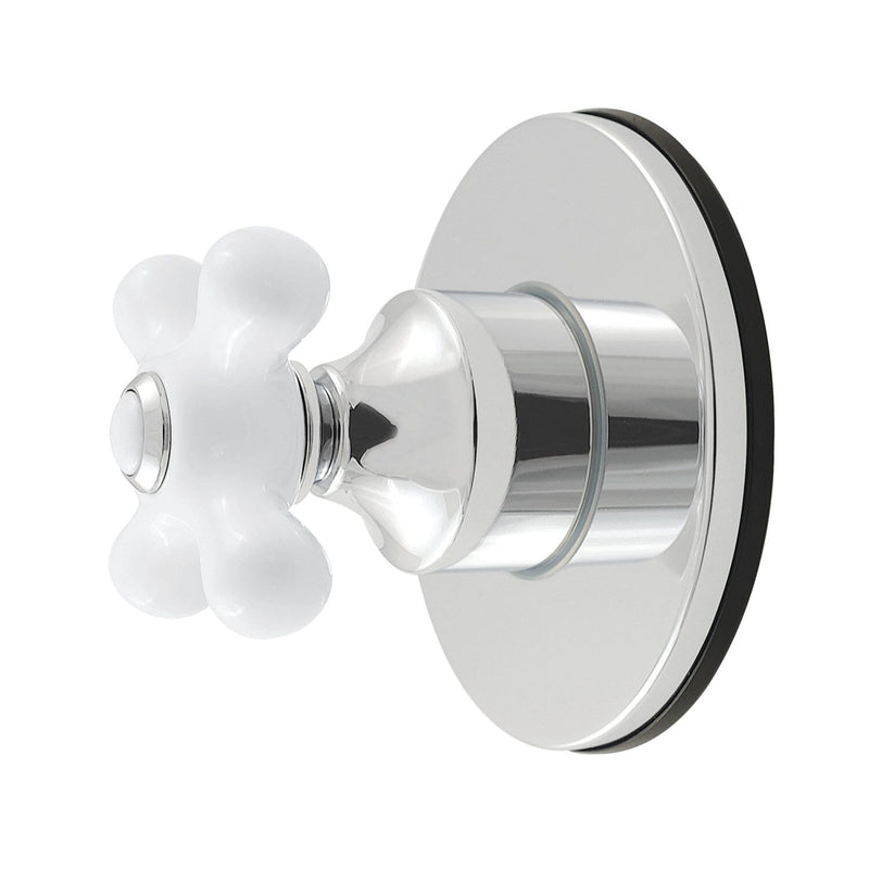 Restoration Single-Handle Six-Way Diverter Valve with Round Trim Kit