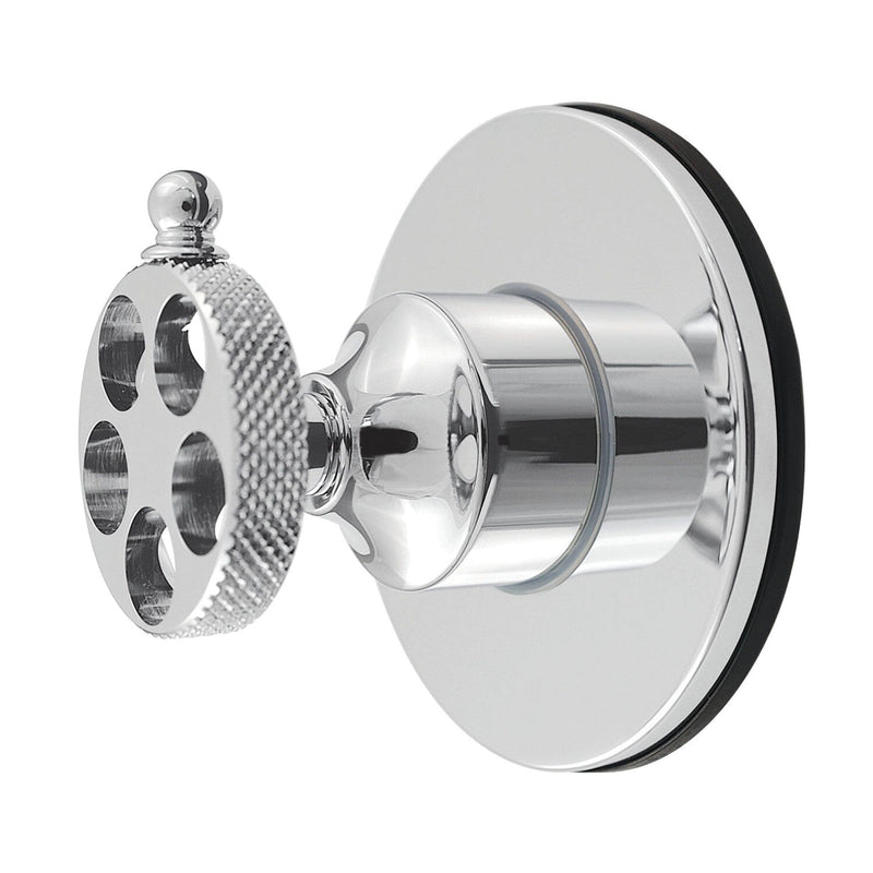Webb Single-Handle Six-Way Diverter Valve with Knurled Handle and Round Trim Kit