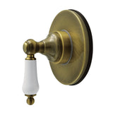 Restoration Single-Handle Six-Way Diverter Valve with Round Trim Kit