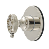 Webb Single-Handle Six-Way Diverter Valve with Knurled Handle and Round Trim Kit