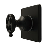 Wendell Single-Handle Six-Way Diverter Valve with Knurled Handle and Square Trim Kit
