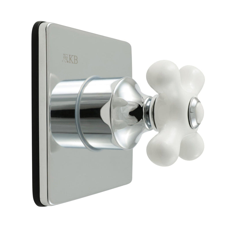 Restoration Single-Handle Six-Way Diverter Valve with Square Trim Kit