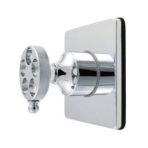 Wendell Single-Handle Six-Way Diverter Valve with Knurled Handle and Square Trim Kit