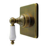 Restoration Single-Handle Six-Way Diverter Valve with Square Trim Kit