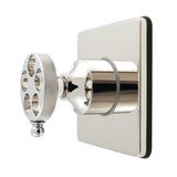 Wendell Single-Handle Six-Way Diverter Valve with Knurled Handle and Square Trim Kit
