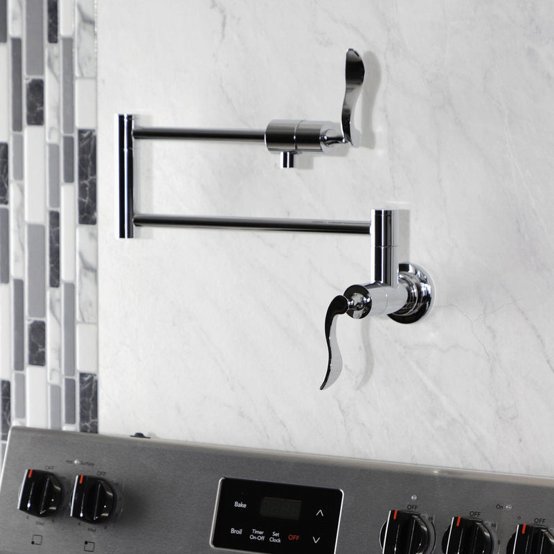 Century Two-Handle 1-Hole Wall Mount Pot Filler Faucet