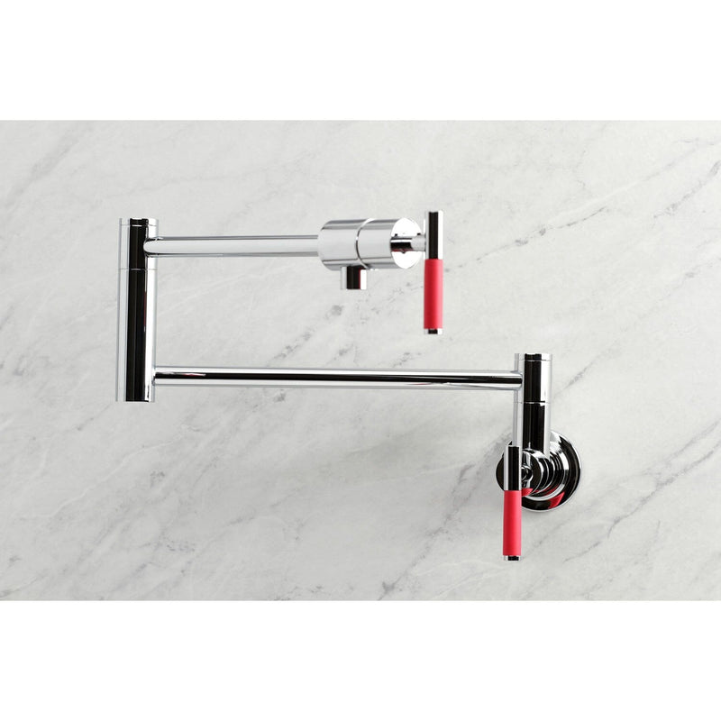 Kaiser Two-Handle 1-Hole Wall Mount Pot Filler Faucet