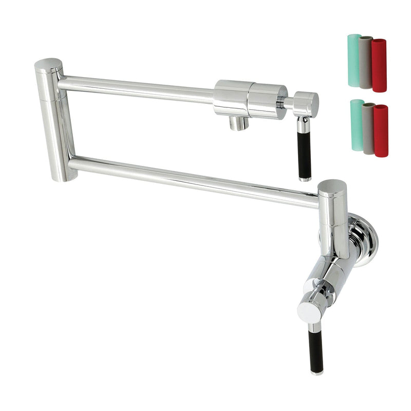 Kaiser Two-Handle 1-Hole Wall Mount Pot Filler Faucet