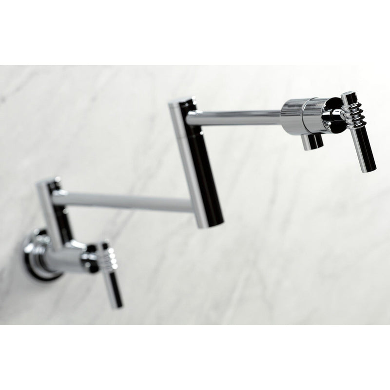Milano Two-Handle 1-Hole Wall Mount Pot Filler Faucet